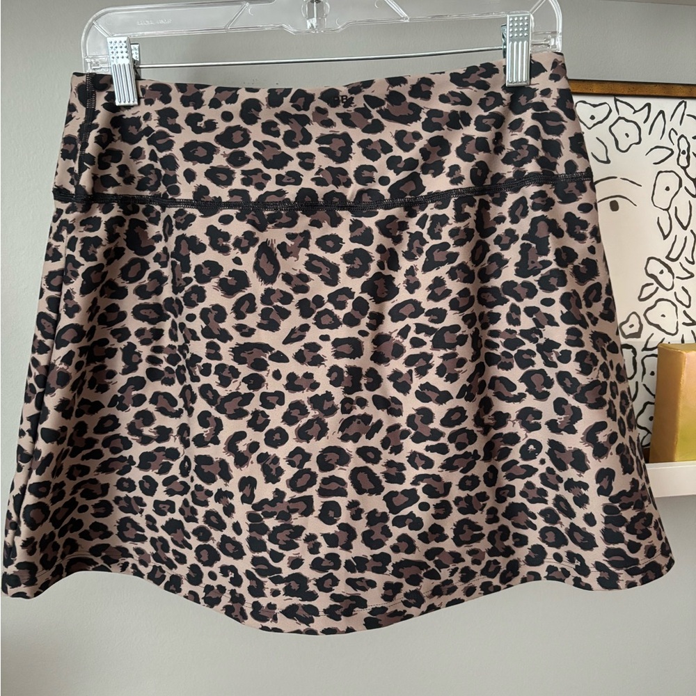 Abercrombie YPB sculpt lux high rise cheetah skort size large